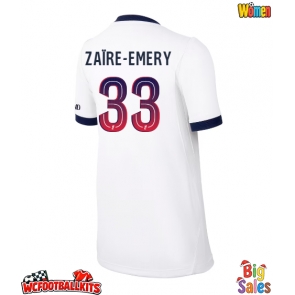 Paris Saint-Germain Warren Zaire-Emery #33 Replica Away Stadium Shirt for Women 2026-27 Short Sleeve